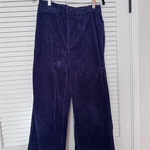 Madewell Blue Corduroy Pants